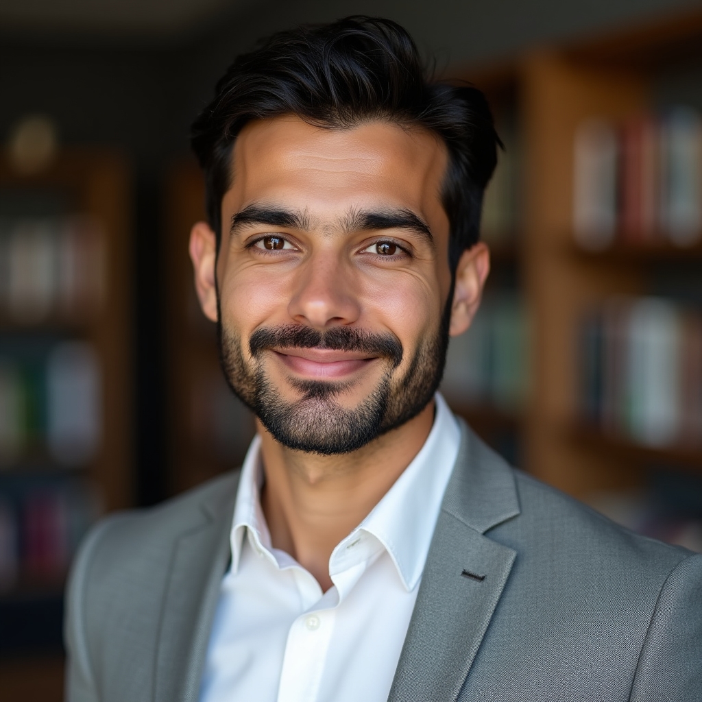 Male workshop facilitator with engaged professional expression