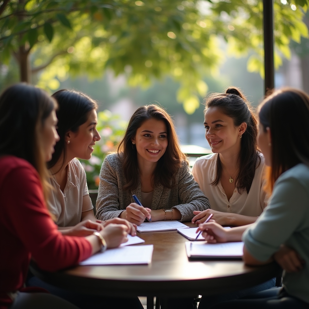 Small peer group meeting for savings accountability check-in